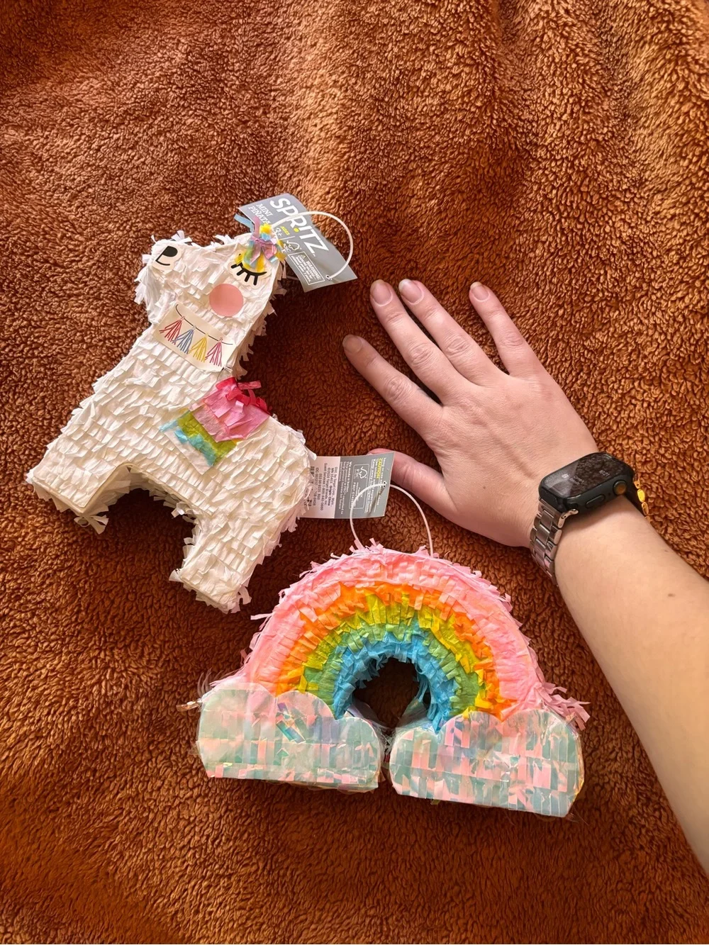 Spritz Mini Llama Pinata & Mini Rainbow Pinata